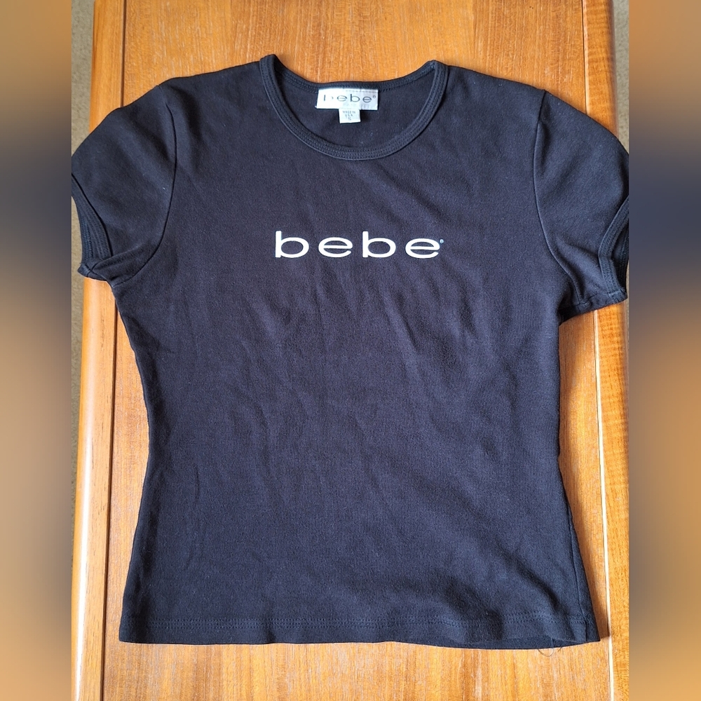 Vintage bebe San Francisco T Shirt Logo Spellout Cotton Short Sleeve Black S